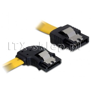 Kabel SATA lewy/prosty 50 cm zatrzask Delock 82493