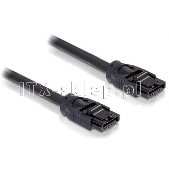 Kabel SATA 6 Gb/s prosty 50 cm okrągły zatrzask 84404