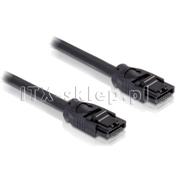 Kabel SATA 6 Gb/s prosty 100 cm okrągły zatrzask 84405
