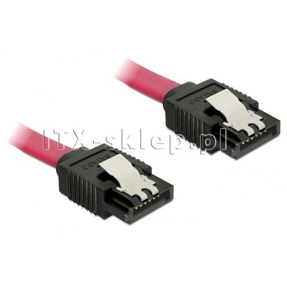 Kabel SATA 6 Gb/s prosty 50 cm zatrzask 82677