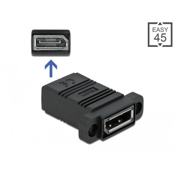 Adapter prosty Easy45 DisplayPort Delock 81309