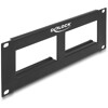 Moduł Easy45 krosownica 10″, wycięcie 2 x 90,5 x 45,2 mm 2U, czarna Delock 81379