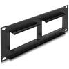 Moduł Easy45 krosownica 10″, wycięcie 2 x 90,5 x 45,2 mm 2U, czarna Delock 81379