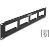 Moduł Easy45 krosownica 19″, wycięcie 4 x 90,5 x 45,2 mm 2U, czarna Delock 81378