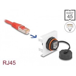 Moduł Easy45 sieciowy RJ45 Cat.6A, 45 x 45 mm Delock 81411