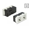 Moduł Easy45 uziemione gniazdo 2-drożne zasilania z ustawieniem 45° 45 x 45 mm Delock 81423