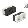 Moduł Easy45 uziemione gniazdo 2-drożne zasilania z ustawieniem 45° 45 x 45 mm Delock 81423