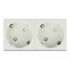 Moduł Easy45 uziemione gniazdo 2-drożne zasilania z ustawieniem 45° 45 x 45 mm Delock 81423