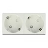 Moduł Easy45 uziemione gniazdo 2-drożne zasilania z ustawieniem 45° 45 x 45 mm Delock 81423