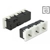 Moduł Easy45 uziemione gniazdo potrójne zasilania z ustawieniem 45° 45 x 45 mm Delock 81424