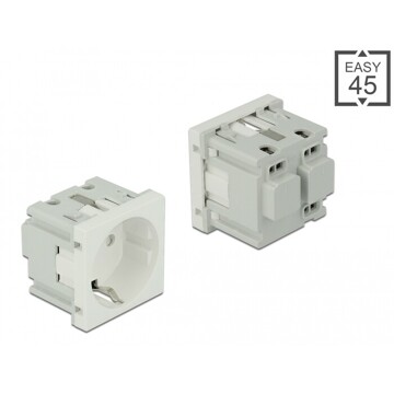Moduł Easy45 uziemione gniazdo zasilania 45 x 45 mm Delock 81392