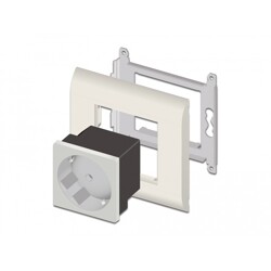 Moduł Easy45 uziemione gniazdo zasilania do podwójnego 45 x 45 mm Delock 81422
