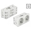 Moduł Easy45 uziemione gniazdo zasilania rozszerzalne do podwójnego, z ustawieniem 45° 45 x 45 mm Delock 81426