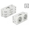 Moduł Easy45 uziemione gniazdo zasilania rozszerzalne do podwójnego, z ustawieniem 45° 45 x 45 mm Delock 81426