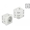 Moduł Easy45 uziemione gniazdo zasilania rozszerzalne, z ustawieniem 45° 45 x 45 mm Delock 81425