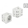 Moduł Easy45 uziemione gniazdo zasilania rozszerzalne, z ustawieniem 45° 45 x 45 mm Delock 81425
