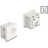 Moduł Easy45 uziemione gniazdo zasilania T13 Szwajcaria 45 x 45 mm Delock 81437