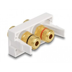 Moduł Easy45 2 x złącza zaciskowe, pierścień czarny / czerwony, 22,5 x 45 mm Delock 81397