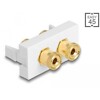 Moduł Easy45 2 x złącza zaciskowe, pierścień czarny / czerwony, 22,5 x 45 mm Delock 81398