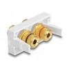 Moduł Easy45 2 x złącza zaciskowe, pierścień czarny / czerwony, 22,5 x 45 mm Delock 81398