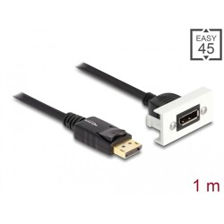 Moduł Easy45 DisplayPort 8K 30 Hz z krótkim kablem, 22,5 x 45 mm Delock 81387