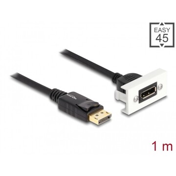 Moduł Easy45 DisplayPort 8K 30 Hz z krótkim kablem, 22,5 x 45 mm Delock 81387