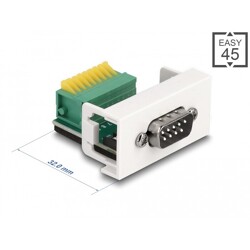 Moduł Easy45 D-Sub 9 pin, męski do bloku zacisków 9 pin, 22,5 x 45 mm Delock 81408