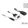 Moduł Easy45 HDMI 4K 60 Hz z zasilaniem DC 2,1 x 5,5 mm i krótkim kablem, 22,5 x 45 mm Delock 81384