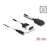 Moduł Easy45 HDMI 4K 60 Hz z zasilaniem DC 2,1 x 5,5 mm i krótkim kablem, 22,5 x 45 mm Delock 81384
