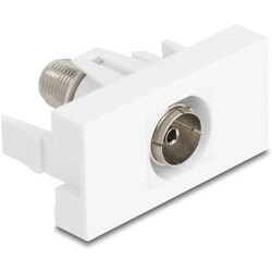 Moduł Easy45 IEC żeński na F żeński biały Delock 90844