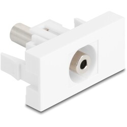 Moduł Easy45 Stereo jack żeński 3,5 mm 3-pinowy do Stereo jack żeński 3,5 mm 3-pinowy biały Delock 90848