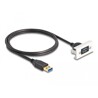 Moduł Easy45 USB 5 Gbps Typu-A żeńskie na USB Typu-A męskie z krótkim kablem, 22,5 x 45 mm Delock 81399