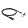 Moduł Easy45 USB SuperSpeed 10 Gbps (USB 3.2 Gen 2) USB Type-C™ żeńskie na USB Type-C™ męskie z krótkim kablem, 22,5 x 45 mm Del