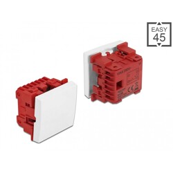 Przełącznik Easy45 1-klawiszowy podtynkowy 1-obwód 1-stan 45 x 45 mm biały Delock 81359