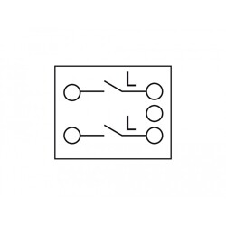 Przełącznik Easy45 1-klawiszowy podtynkowy 2-obwody 1-stan 45 x 45 mm biały Delock 81360