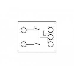 Przełącznik Easy45 2-klawiszowy podtynkowy 1-obwód 1-stan 45 x 45 mm biały Delock 81363