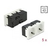 Easy45 uziemione gniazdo 2-drożne zasilania z ustawieniem 45° 45 x 45 mm 5 sztuk Delock 81322