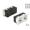 Easy45 uziemione gniazdo 2-drożne zasilania z ustawieniem 45° 45 x 45 mm 5 sztuk Delock 81322