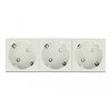 Easy45 uziemione gniazdo potrójne zasilania z ustawieniem 45° 45 x 45 mm 5 sztuk Delock 81323