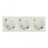 Easy45 uziemione gniazdo potrójne zasilania z ustawieniem 45° 45 x 45 mm 5 sztuk Delock 81323
