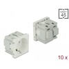Easy45 uziemione gniazdo zasilania 45 x 45 mm 10 sztuk Delock 81320