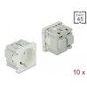 Easy45 uziemione gniazdo zasilania 45 x 45 mm 10 sztuk Delock 81320
