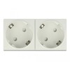 Easy45 uziemione gniazdo zasilania rozszerzalne do podwójnego, z ustawieniem 45° 45 x 45 mm 5 sztuk Delock 81325