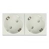 Easy45 uziemione gniazdo zasilania rozszerzalne do podwójnego, z ustawieniem 45° 45 x 45 mm 5 sztuk Delock 81325