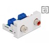 Moduł 2 x RCA Easy45 port żeński 22,5 x 45 mm Delock 81338