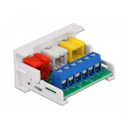 Moduł 3 x RCA Easy45 port żeński 22,5 x 45 mm Delock 81339