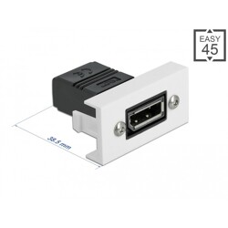 Moduł DisplayPort Easy45 prosty 22,5 x 45 mm Delock 81305