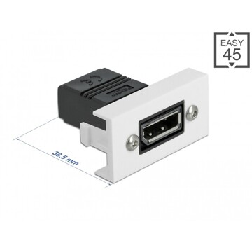 Moduł DisplayPort Easy45 prosty 22,5 x 45 mm Delock 81305