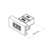 Moduł DisplayPort Easy45 prosty 22,5 x 45 mm Delock 81305