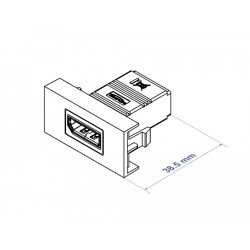 Moduł DisplayPort Easy45 prosty 22,5 x 45 mm Delock 81305